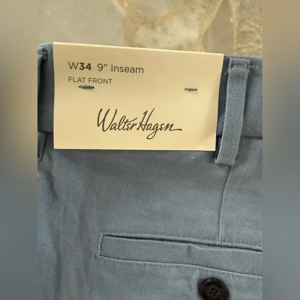 Walter Hagen NWT Men’s Clubhouse Linen Blue/Grey Shorts